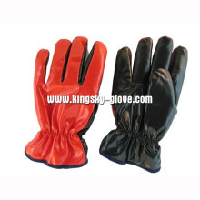 Red Nitrile Laminated Full Acrylic Pile Winter Glove-5403. Rd